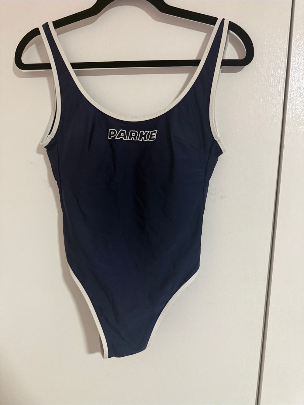 Parke Classic Navy One-Piece Swimsuit with White Trim